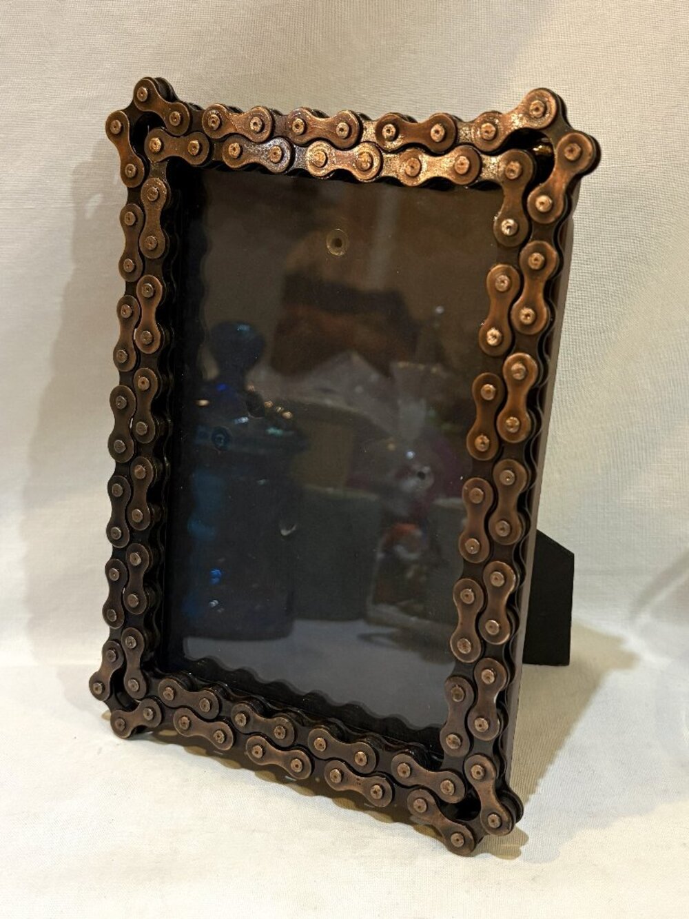 Bicycle Chain Picture Frame for 5x7 Photo Ten Thousand Villages Crafted in India